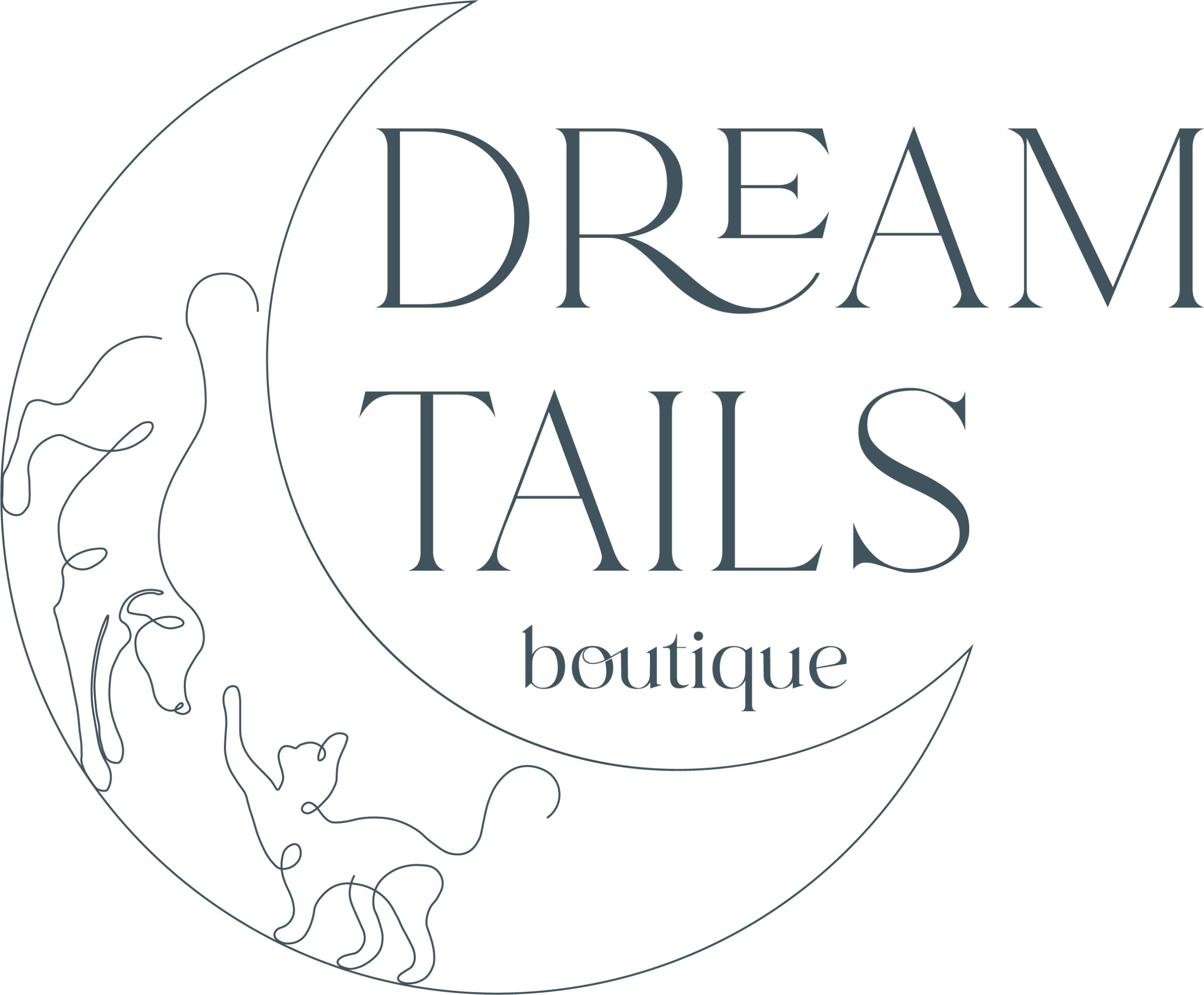 Dream Tails Boutique stacked logo